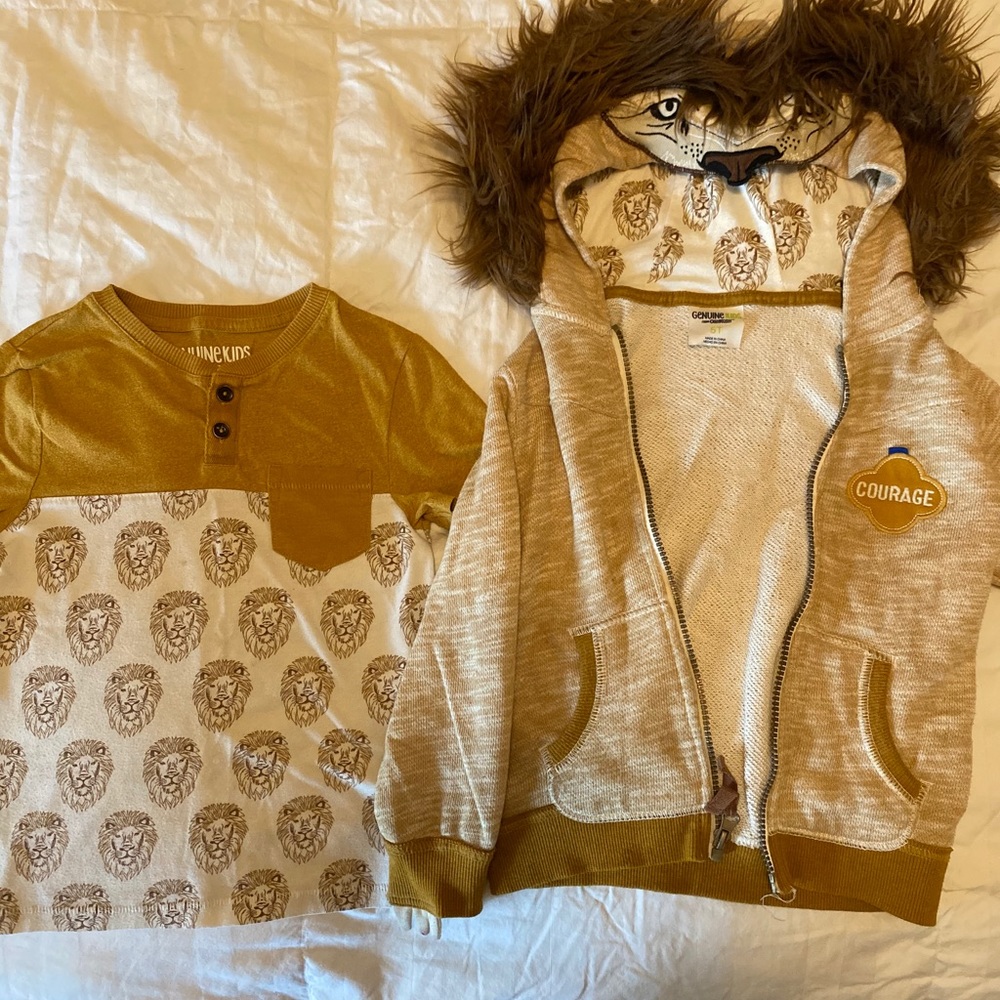 Genuine Kids Lion Hoodie and matching shirt
